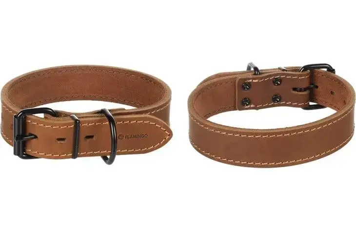 Flamingo Montana Dog Collar - Brown Photo 2