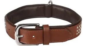 Flamingo Sedona Dog Collar, Brown, 390-450mm x 37mm