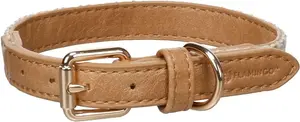 Flamingo Lara Beige Collar, 31-39 cm length, 20 mm width