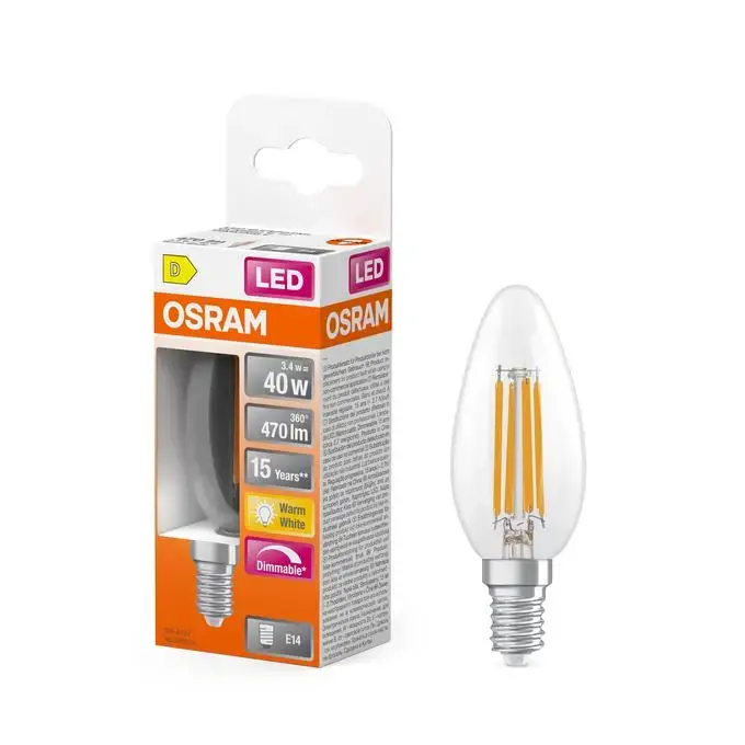 Светодиодная лампа Osram LEDSCL FIL B35 3.4W E14 Photo 3