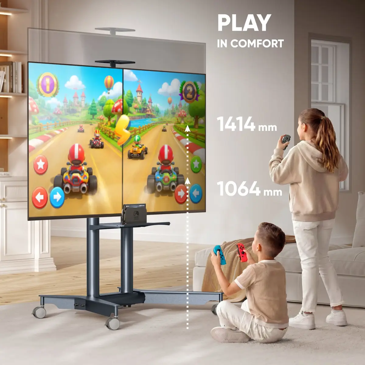 ONKRON TS1571-G mobilais TV statīvs Photo 4