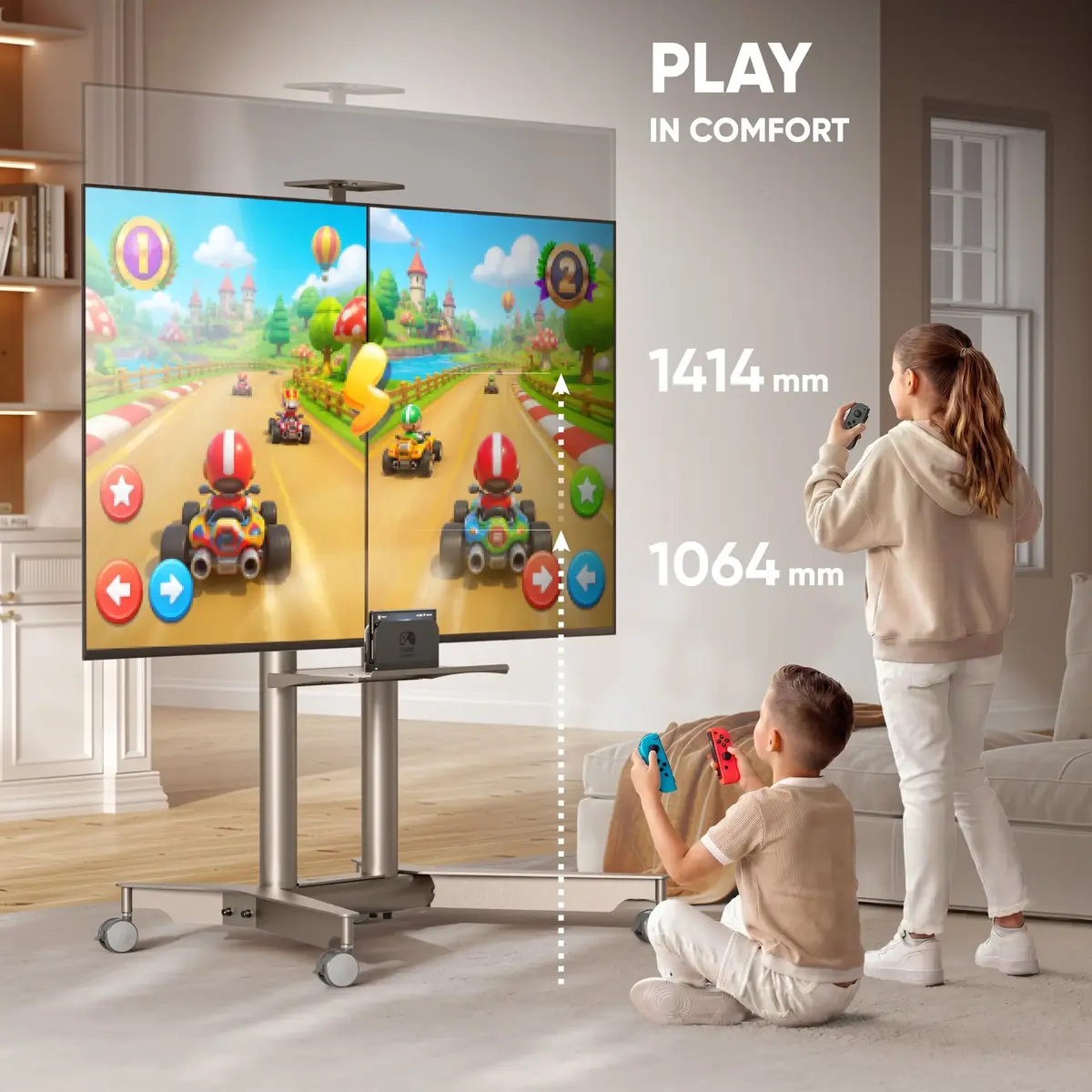 ONKRON TS1571-C mobilais TV statīvs 32-75 collām Photo 4