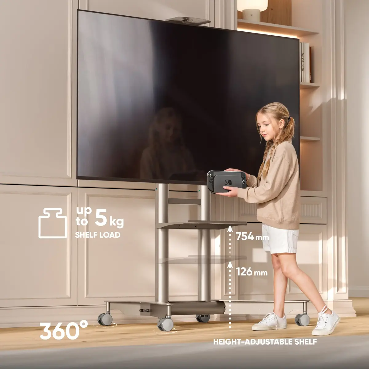 ONKRON TS1571-C mobilais TV statīvs 32-75 collām Photo 6