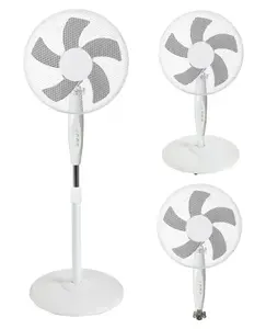 Elite 70369 3-in-1 grīdas ventilators, 55W, 16 collas, 3 ātrumi, balts