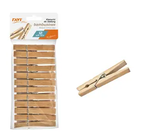 Simple Solution bambusa veļas knaģi, 12 gabali