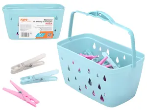 Simple Solution ROSA veļas knaģi grozā, 30 gabali