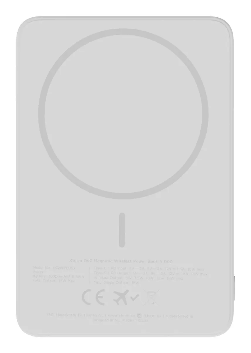 Xtorm XG2WPE057 Ārējais akumulators 5000 mAh Balts Photo 11