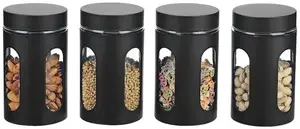 Brunbeste 5625 Set of 4 Glass Storage Containers for Dry Goods