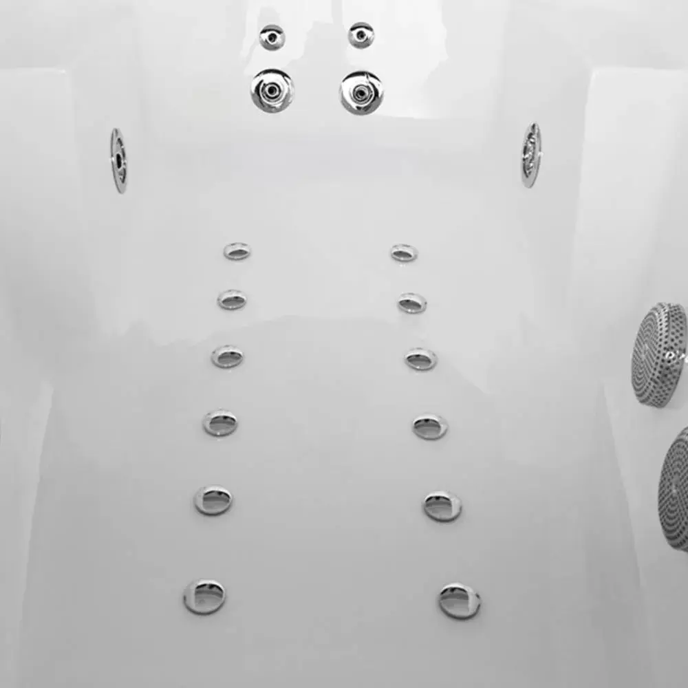 AMUE-007B Left Asymmetrical Massage Bathtub 170x100 cm Photo 2