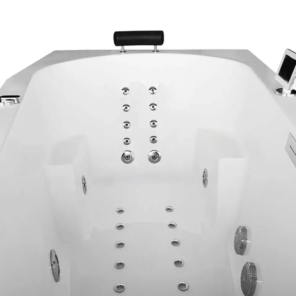 AMUE-007B Left Asymmetrical Massage Bathtub 170x100 cm Photo 6