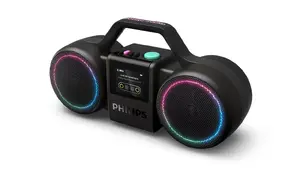 Philips The Roller TAMS60B/00 Stereo Portable Speaker, 60W, Bluetooth, Black