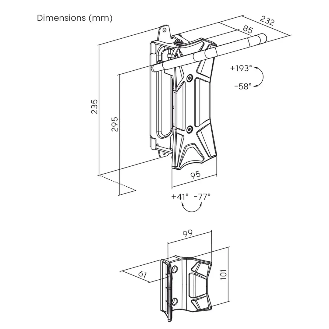 Maclean MC-171 Wall-Mounted Bike Rack | Vertical Hanger Photo 2