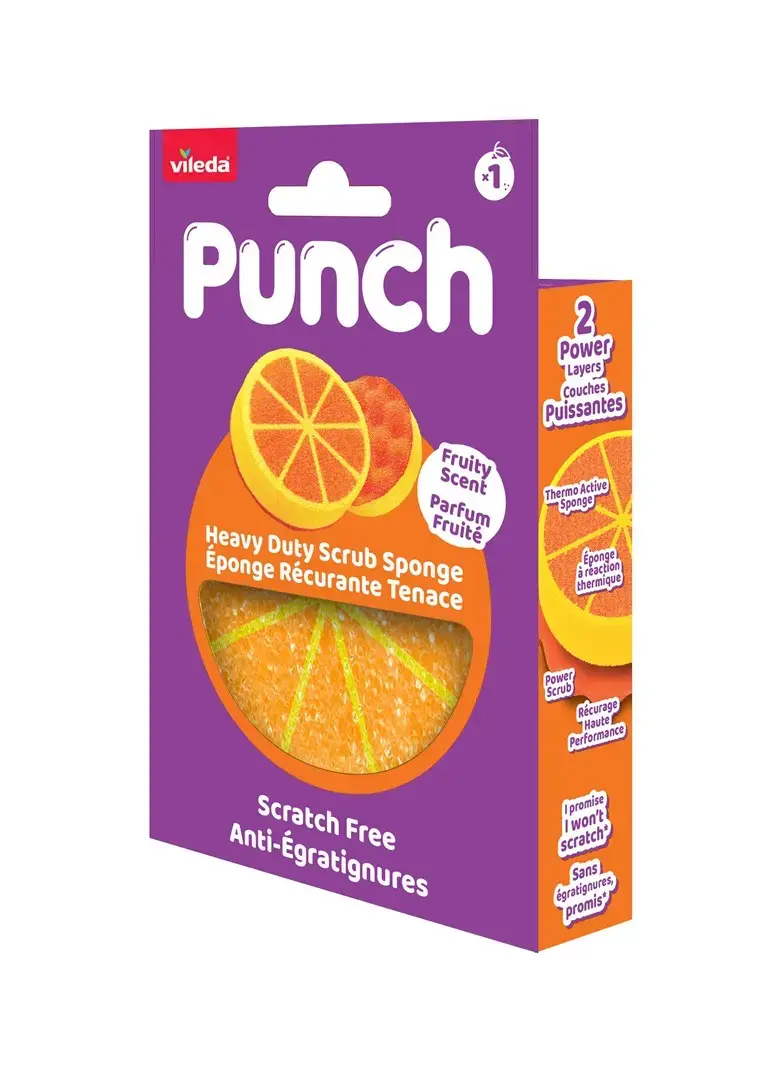 Vileda Punch Strong Orange trauku sūklis Photo 3