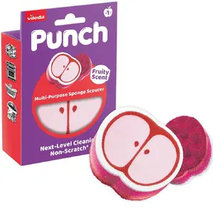 Vileda Punch All-Purpose Sponge – Apple, 1 piece