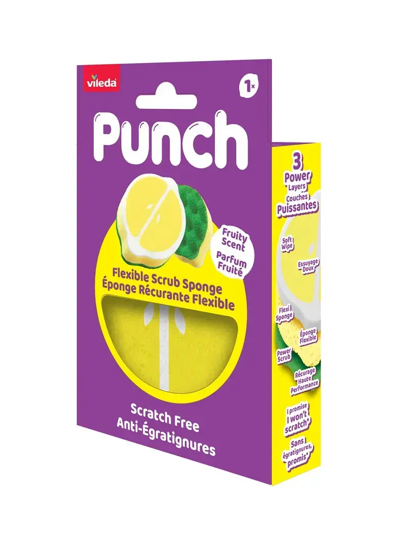 Vileda Punch Flexible sūklis ar citrona aromātu Photo 3