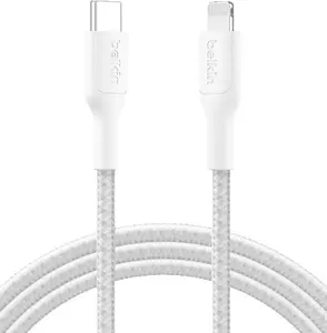 Belkin BOOSTCHARGE Braided Lightning to USB-A Cable 2m White