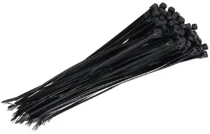 Qoltec Cable Ties 2.5x120mm Black 100 Pieces