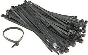 Staples Cable Ties 3.6mm x 250mm Black 100 Pieces