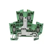 Weidmüller WDK 2.5PE Aizsargzemējuma spaile, skrūvju savienojums, tiešā montāža, zaļa, kabeļa šķērsgriezums 2.5 mm², 300 A