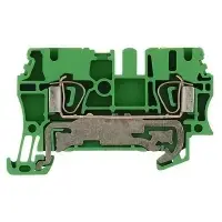 Weidmüller ZPE 2.5 Elektriskās spailes zemējuma spaile atsperes spaile zaļa dzeltena 2.5 mm² 100 gab