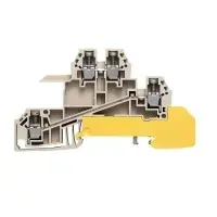 Weidmüller WDL 2.5/S/L/L/PE elektriskās spailes smilškrāsas 2.5 mm² 24 A 50 gab.