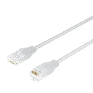 Lanview LightFlex CAT6 U/UTP 0.15M, White, TPE, Halogenfree Unshielded Network Cable, Halogenfree, 4x2xAWG 32 CU tīkla kabelis Balts 0,15 m U/UTP (UTP)