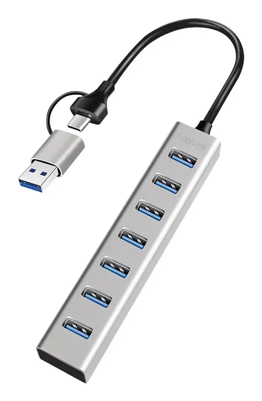 LogiLink UA0441 USB 3.0 centrmezgls ar 7 portiem Photo 2