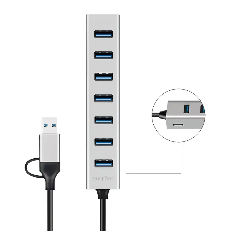 LogiLink UA0441 USB 3.0 centrmezgls ar 7 portiem Photo 3