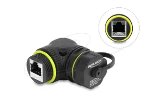 DeLOCK 87407 Keystone Module RJ-45 to RJ-45 Cat.6 Angled Black