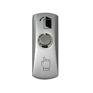 Exit Button, Cinz Alloy, No/Com, surface mounted