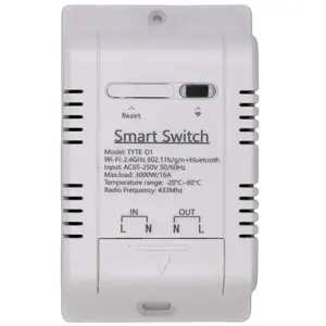 TUYA Smart Relay with External Temperature Sensor, Wi-Fi, RF, 16A, AC 85-250V