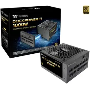 Блок питания Thermaltake Dockpower FI 1000 Вт, разъем 12-pin GPU, 5x PCIe, модульное управление кабелями