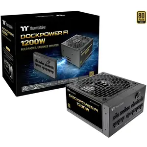 Блок питания Thermaltake Dockpower FI 1200 Вт, разъем 12VHPWR, 5x PCIe, модульный