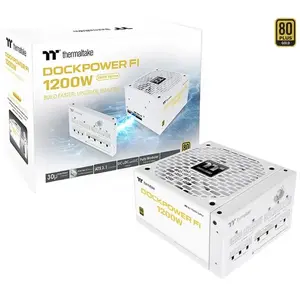 Блок питания Thermaltake Dockpower FI 1200W Snow, 80 PLUS, полностью модульный, белый