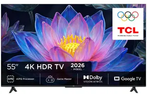 TCL P6L 55P6L 55 Collas QLED 4K Ultra HD Smart TV Google TV Wi-Fi Melns
