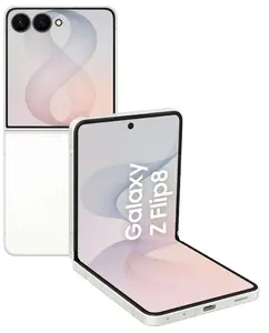 Смартфон Samsung Galaxy Z Flip8 5G с 6.9-дюймовым экраном, процессором Exynos 2600, 12 ГБ ОЗУ, 256 ГБ памяти, поддержкой Dual SIM и аккумулятором 4300 мАч, цвета кремовый