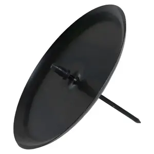 ArtFlow Candle Holder with Spike, 8x4.3 cm, Black, 4 Pieces