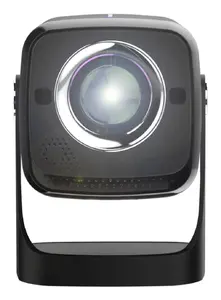Denver PR-4852 Portable LCD Projector with 700 ANSI Lumens, 3K 2880x1620 Native Resolution, LED Light Source, and Auto Focus in Black