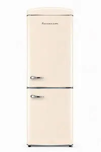 Ravanson LKK-315RM Retro Fridge, 315L, Total No Frost, Energy Class E, Cream