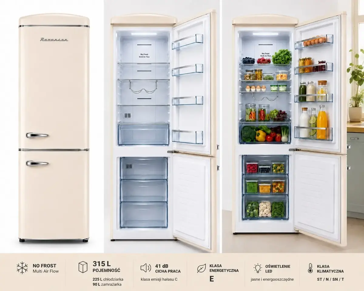 Ravanson LKK-315RM Retro Fridge | 315L | Total No Frost Photo 6