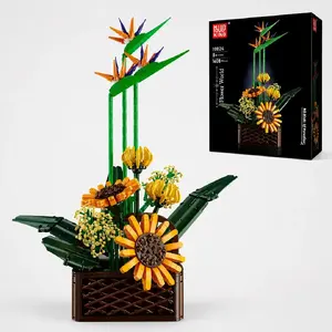 Mould King 10024 Birds of Paradise Flower Bouquet Building Set, 1608 Pieces