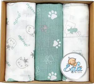 EgaKids Premium kokvilnas autiņi 70x80 cm, 3 gab., krāsaini