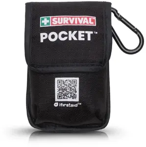 Tzmo Survival First Aid Kit Pocket CS-SFAK-BLK-CPR