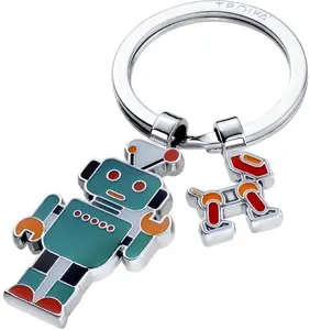 TROIKA Robby Keyring, Enameled Metal, Assorted Colors