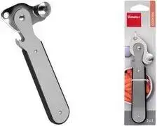 Metaltex Lever Can Opener, 150 mm, Stainless Steel with Forged Blade, Black/Grey