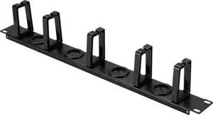 Renkforce RF-7116970 19 collu kabeļu vadības panelis tīkla skapim 1U ar 360° grozāmiem kabeļu turētājiem melns