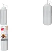 Metaltex Squeezy Sauce Dispenser, 700 ml, LDPE/PP Plastic Squeeze Bottle, White/Transparent