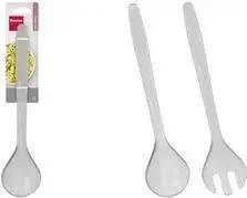 Metaltex 2-Piece Salad Servers, Acrylic, 280 mm, Transparent