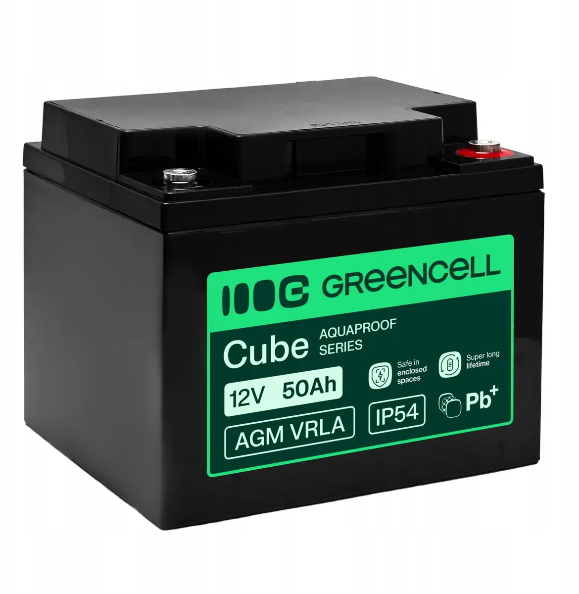 Green Cell GC-AGM12V50AH-H AGM svina-skābes akumulators