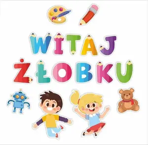 LearnHow Witaj żłobku Large Decorative School Sign